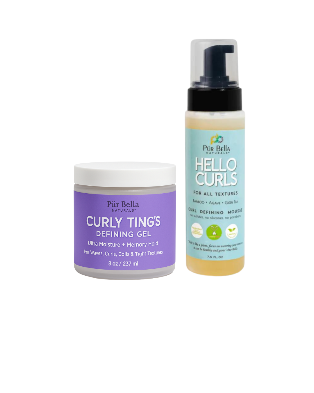 HELLO CURLS STYLING DUO- HELLO CURLS Mousse & CURLY TINGS Gel