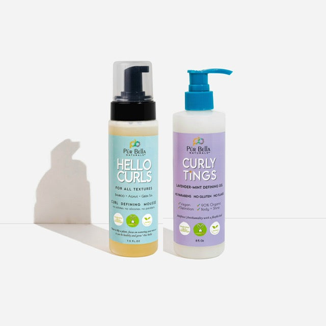 Hello Curls & Curly Tings Gel Combo with Free Deep Conditioner Sample packet!